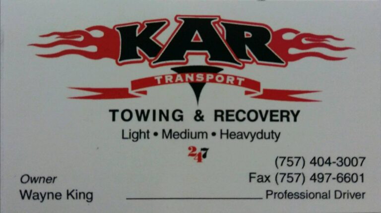 Kar Transport Towing Virginia Beach VA 768x430